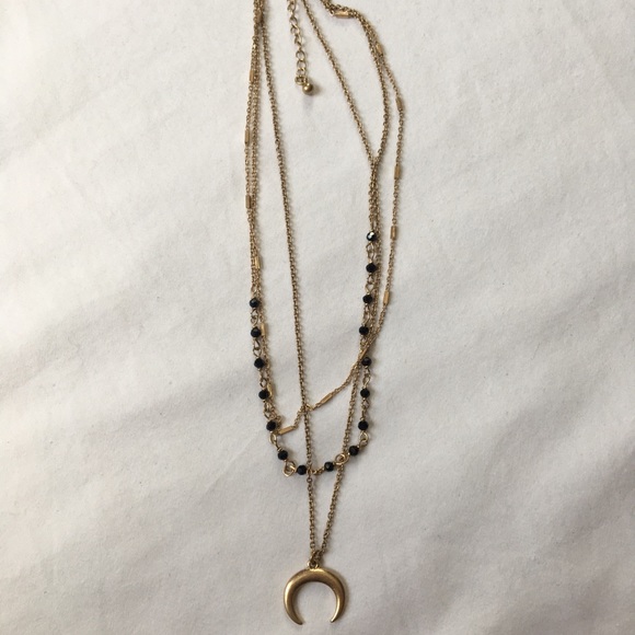 Adjustable Layered Crescent Moon Choker - Picture 1 of 3